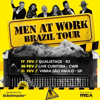Banda Men at Work retornará ao Brasil em fevereiro