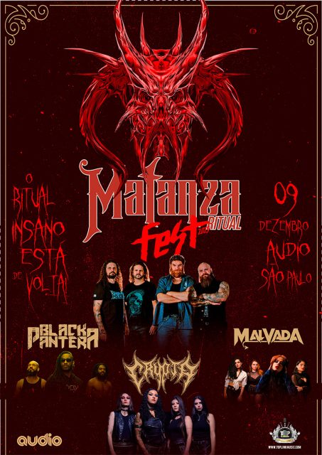 Matanza Ritual Fest oferece death metal, country core, hard rock e thrash metal